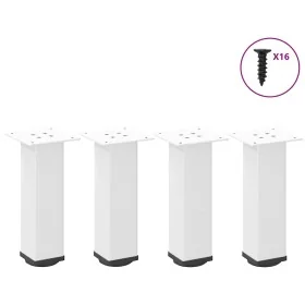 Patas para mesa de centro 4 uds acero blanco 30-32 cm de , Patas para mesas - Ref: Foro24-4012461, Precio: 59,05 €, Descuento: %