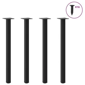 Patas para mesa de centro 4 uds acero negro 72-74 cm by , Table legs - Ref: Foro24-4012456, Price: 57,44 €, Discount: %