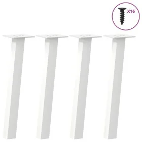 Patas para mesa de centro 4 uds acero blanco 42 cm by , Table legs - Ref: Foro24-4012489, Price: 41,21 €, Discount: %