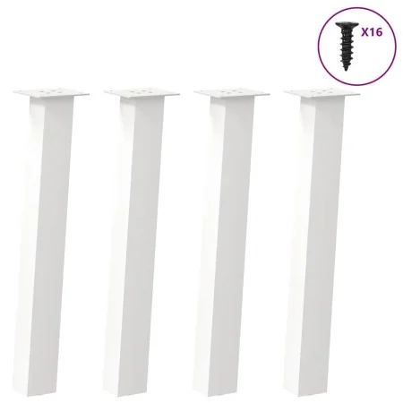 Patas para mesa de centro 4 uds acero blanco 72 cm de , Patas para mesas - Ref: Foro24-4012505, Precio: 84,06 €, Descuento: %
