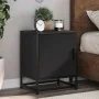 Mesita de noche madera ingeniería negro 40x31x50 cm metal by , Nightstands - Ref: Foro24-848709, Price: 38,49 €, Discount: %