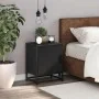 Mesita de noche madera ingeniería negro 40x31x50 cm metal by , Nightstands - Ref: Foro24-848709, Price: 38,49 €, Discount: %