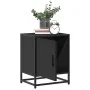 Mesita de noche madera ingeniería negro 40x31x50 cm metal by , Nightstands - Ref: Foro24-848709, Price: 38,49 €, Discount: %