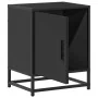 Mesita de noche madera ingeniería negro 40x31x50 cm metal by , Nightstands - Ref: Foro24-848709, Price: 38,49 €, Discount: %