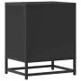 Mesita de noche madera ingeniería negro 40x31x50 cm metal by , Nightstands - Ref: Foro24-848709, Price: 38,49 €, Discount: %