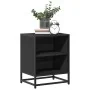 Mesitas de noche 2uds madera ingeniería negro 40x31x50 cm metal by , Nightstands - Ref: Foro24-848700, Price: 63,77 €, Discou...