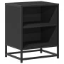 Mesitas de noche 2uds madera ingeniería negro 40x31x50 cm metal by , Nightstands - Ref: Foro24-848700, Price: 63,77 €, Discou...