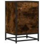 Mesita noche madera ingeniería roble ahumado 40x34,5x60cm metal de , Mesitas de noche - Ref: Foro24-848721, Precio: 60,54 €, ...