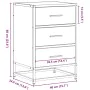 Mesita noche madera ingeniería roble ahumado 40x34,5x60cm metal de , Mesitas de noche - Ref: Foro24-848721, Precio: 60,54 €, ...