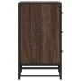 Mesita noche madera ingeniería roble marrón 40x34,5x60cm metal de , Mesitas de noche - Ref: Foro24-848723, Precio: 62,39 €, D...