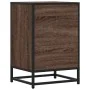Mesita noche madera ingeniería roble marrón 40x34,5x60cm metal de , Mesitas de noche - Ref: Foro24-848723, Precio: 62,39 €, D...