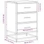 Mesita noche madera ingeniería roble marrón 40x34,5x60cm metal de , Mesitas de noche - Ref: Foro24-848723, Precio: 62,39 €, D...