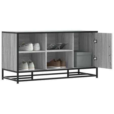 Banco zapatero madera de ingeniería gris sonoma 100x40x53,5 cm by , Benches for halls and storage - Ref: Foro24-849217, Price...