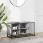 Banco zapatero madera de ingeniería gris sonoma 100x40x53,5 cm by , Benches for halls and storage - Ref: Foro24-849217, Price...