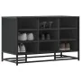 Banco zapatero madera de ingeniería y metal negro 84x40x53,5 cm de , Bancos para recibidores y almacenamiento - Ref: Foro24-8...