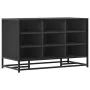 Banco zapatero madera de ingeniería y metal negro 84x40x53,5 cm de , Bancos para recibidores y almacenamiento - Ref: Foro24-8...