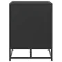 Banco zapatero madera de ingeniería y metal negro 84x40x53,5 cm de , Bancos para recibidores y almacenamiento - Ref: Foro24-8...