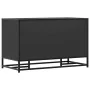 Banco zapatero madera de ingeniería y metal negro 84x40x53,5 cm de , Bancos para recibidores y almacenamiento - Ref: Foro24-8...