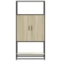 Aparador alto madera de ingeniería y metal Sonoma 68x35x139 cm de , Aparadores - Ref: Foro24-849040, Precio: 103,83 €, Descue...