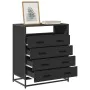 Cajonera de madera contrachapada negro 70x41x83,5 cm de , Cajoneras - Ref: Foro24-849089, Precio: 120,73 €, Descuento: %