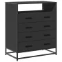Cajonera de madera contrachapada negro 70x41x83,5 cm de , Cajoneras - Ref: Foro24-849089, Precio: 120,73 €, Descuento: %
