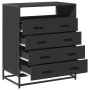 Cajonera de madera contrachapada negro 70x41x83,5 cm de , Cajoneras - Ref: Foro24-849089, Precio: 120,73 €, Descuento: %