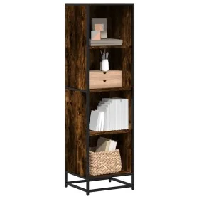 Estantería madera ingeniería color roble ahumado 40x35x139 cm de , Librerías y estanterías - Ref: Foro24-849126, Precio: 82,4...