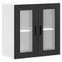 Armario de pared para cocina con puerta de cristal Porto negro de , Armarios de cocina - Ref: Foro24-854148, Precio: 68,15 €,...
