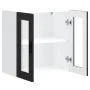 Armario de pared para cocina con puerta de cristal Porto negro de , Armarios de cocina - Ref: Foro24-854148, Precio: 68,15 €,...