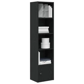 Estantería de madera de ingeniería roble negro 31x24x127 cm de , Librerías y estanterías - Ref: Foro24-860347, Precio: 56,51 ...
