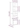 Estantería madera de ingeniería gris sonoma 31x24x127 cm de , Librerías y estanterías - Ref: Foro24-860351, Precio: 54,55 €, ...