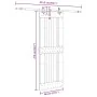 Puerta corredera con herrajes madera maciza de pino 80x210 cm de , Puertas - Ref: Foro24-3332731, Precio: 208,48 €, Descuento: %