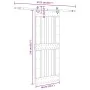 Puerta corredera con herrajes madera maciza de pino 90x210 cm de , Puertas - Ref: Foro24-3332733, Precio: 217,80 €, Descuento: %