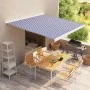 Toldo de lona azul y blanco 400x300 cm de , Toldos - Ref: Foro24-145712, Precio: 90,22 €, Descuento: %