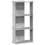 Librería de 3 niveles madera gris hormigón 60x30x120 cm de , Librerías y estanterías - Ref: Foro24-860268, Precio: 57,78 €, D...