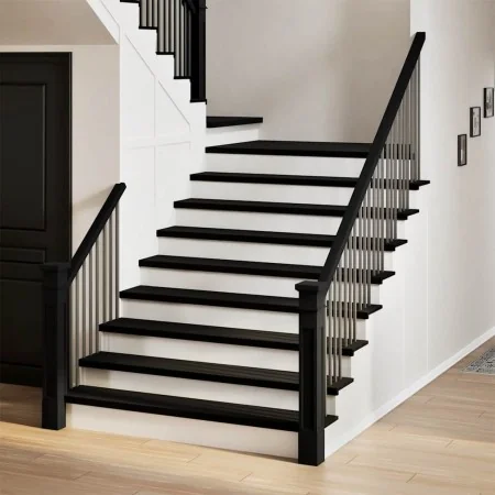 Peldaños de escalera 2 uds madera maciza roble marrón oscuro de , Alfombrillas para escalones - Ref: Foro24-3283806, Precio: ...