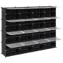 Estantería de cubos con 16 compartimentos y puertas PP negro de , Zapateros y organizadores de calzado - Ref: Foro24-4019581,...
