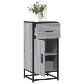 Aparador madera ingeniería y metal gris Sonoma 35,5x35x76 cm by , Sideboards - Ref: Foro24-848962, Price: 72,88 €, Discount: %