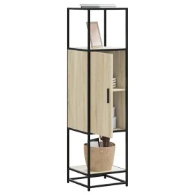 Aparador alto madera de ingeniería y metal 35,5x35x139 cm by , Sideboards - Ref: Foro24-849035, Price: 83,96 €, Discount: %
