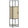 Aparador alto madera de ingeniería y metal 35,5x35x139 cm de , Aparadores - Ref: Foro24-849035, Precio: 83,96 €, Descuento: %