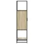 Aparador alto madera de ingeniería y metal 35,5x35x139 cm de , Aparadores - Ref: Foro24-849035, Precio: 83,96 €, Descuento: %