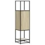 Aparador alto madera de ingeniería y metal 35,5x35x139 cm de , Aparadores - Ref: Foro24-849035, Precio: 83,96 €, Descuento: %