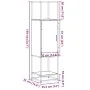 Aparador alto madera de ingeniería y metal 35,5x35x139 cm de , Aparadores - Ref: Foro24-849035, Precio: 83,96 €, Descuento: %