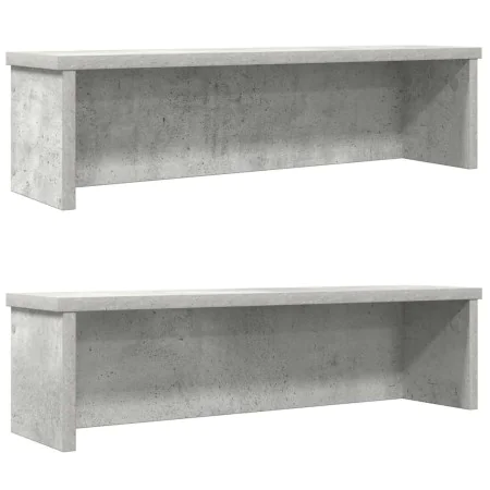 Estantes de cocina apilables 2 uds gris hormigón 50x15x16 cm de , Contenedores para utensilios de cocina - Ref: Foro24-860488...