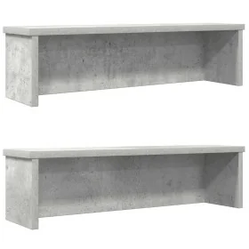 Estantes de cocina apilables 2 uds gris hormigón 60x15x16 cm de , Contenedores para utensilios de cocina - Ref: Foro24-860506...