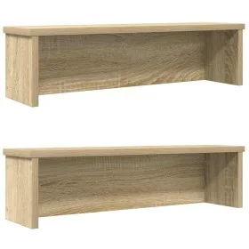 Estantes de cocina apilables 2 uds roble sonoma 60x15x16 cm de , Contenedores para utensilios de cocina - Ref: Foro24-860504,...