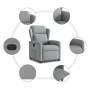 Sillón reclinable de tela gris claro de , Sillones - Ref: Foro24-4015576, Precio: 187,02 €, Descuento: %