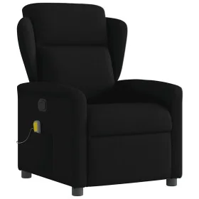 Sillón reclinable de masaje de tela negro de , Sillones - Ref: Foro24-4015588, Precio: 203,84 €, Descuento: %