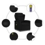 Sillón reclinable de masaje de tela negro de , Sillones - Ref: Foro24-4015588, Precio: 203,84 €, Descuento: %