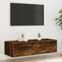 Mueble de TV con luces LED roble ahumado 100X35,5x25 cm de , Muebles TV - Ref: Foro24-860242, Precio: 81,59 €, Descuento: %